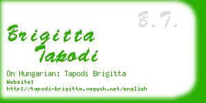 brigitta tapodi business card